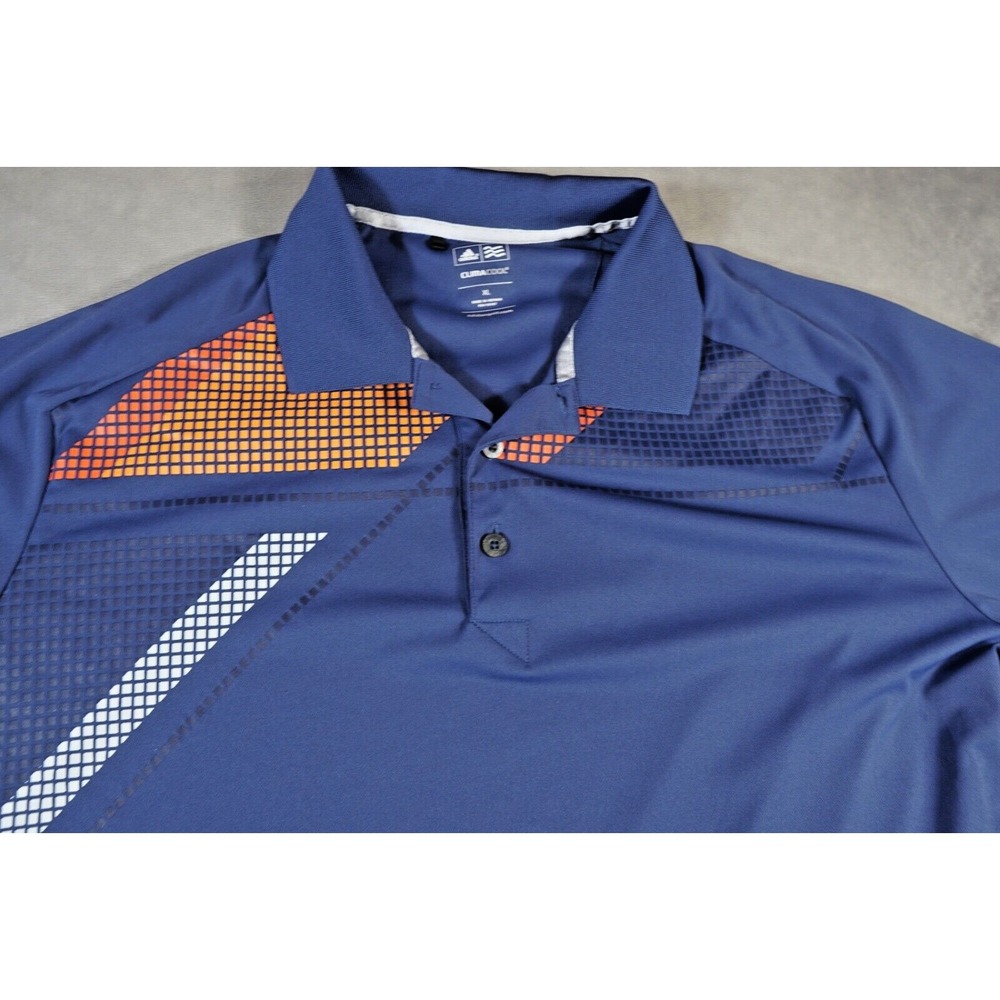 Adidas‎ Polo Shirt Men's XL Golf Performance Climacool Geometric